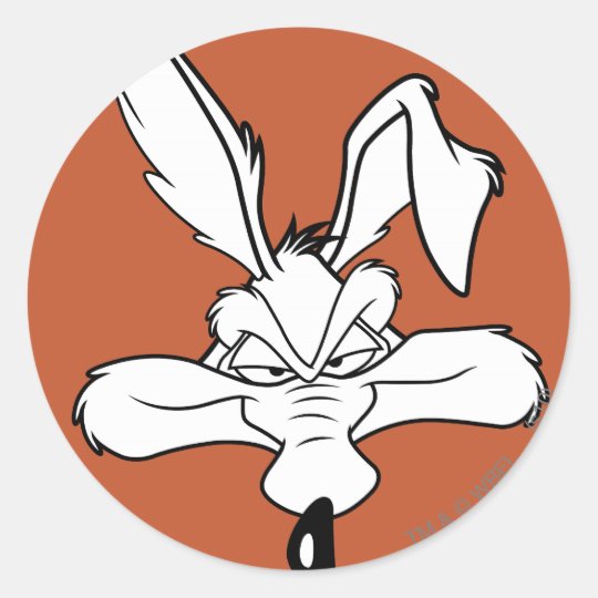 Wile E. Coyote Happy Head Shot Classic Round Sticker