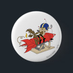 Wile E. Coyote Launching Red Rocket 6 Cm Round Badge<br><div class="desc">Wile E. Coyote Character Art</div>