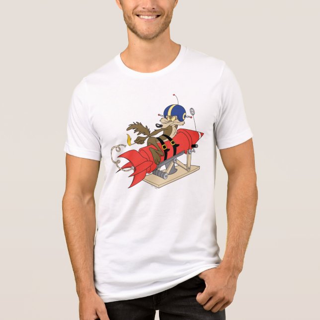 WILE E. COYOTE™ Launching Red Rocket Tri-Blend Shirt (Front)