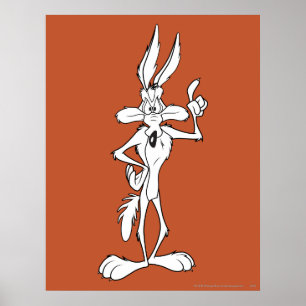 Wile E. Coyote Making a Point Poster