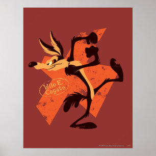 Wile E. Coyote Preparing To Run Poster