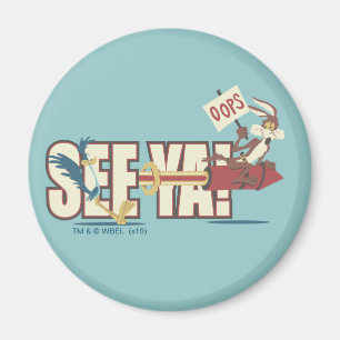 WILE E. COYOTE™ Rocketing Past ROAD RUNNER™ Magnet