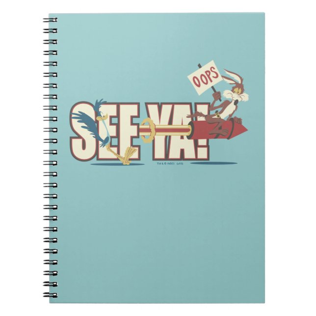 WILE E. COYOTE™ Rocketing Past ROAD RUNNER™ Notebook (Front)
