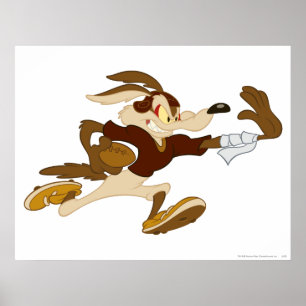 Wile E Coyote Stiff Arm B/W 2 Poster