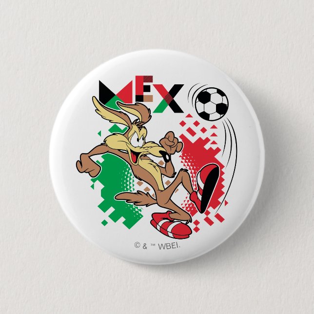 WILE E. COYOTE™ Team Mexico Soccer Graphic 6 Cm Round Badge (Front)