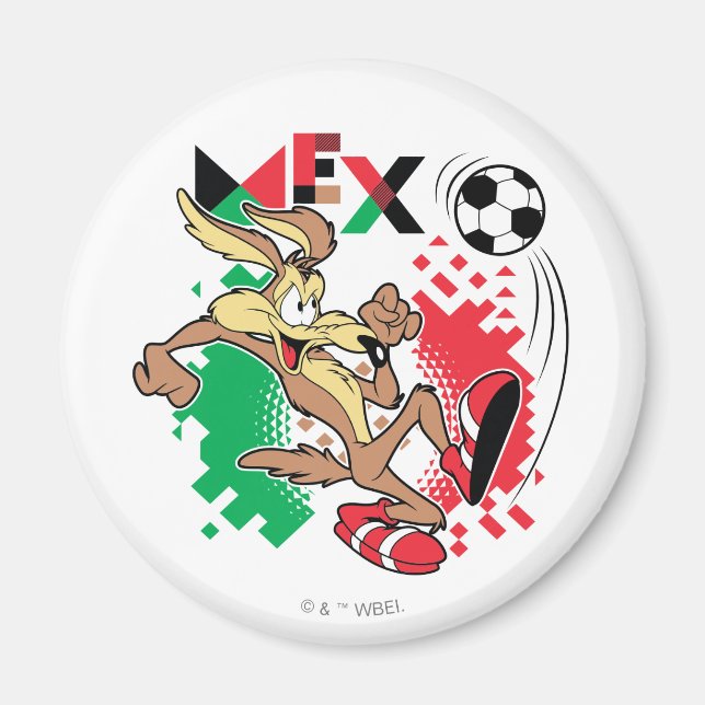 WILE E. COYOTE™ Team Mexico Soccer Graphic Magnet (Front)
