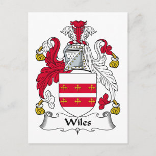 Wiles Family Crest Postcard