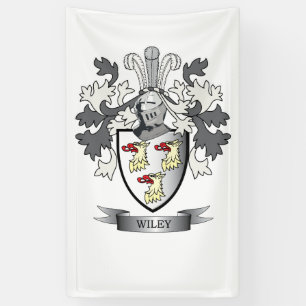 Wiley Family Crest Coat of Arms Banner