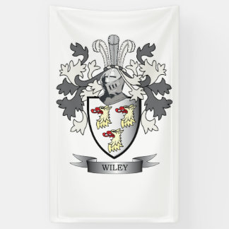 Wiley Family Crest Coat of Arms Banner