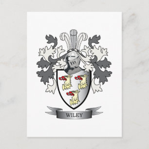 Wiley Family Crest Coat of Arms Postcard