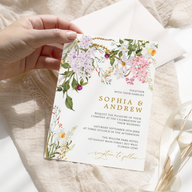 Wilflowers Wedding Invitation (Creator Uploaded)