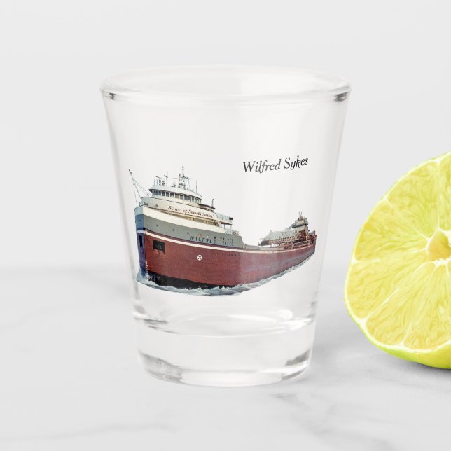 Wilfred Sykes shot glass (Front)