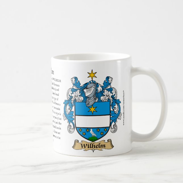 Wilhelm, the Origin, the Meaning and the Crest Coffee Mug (Right)