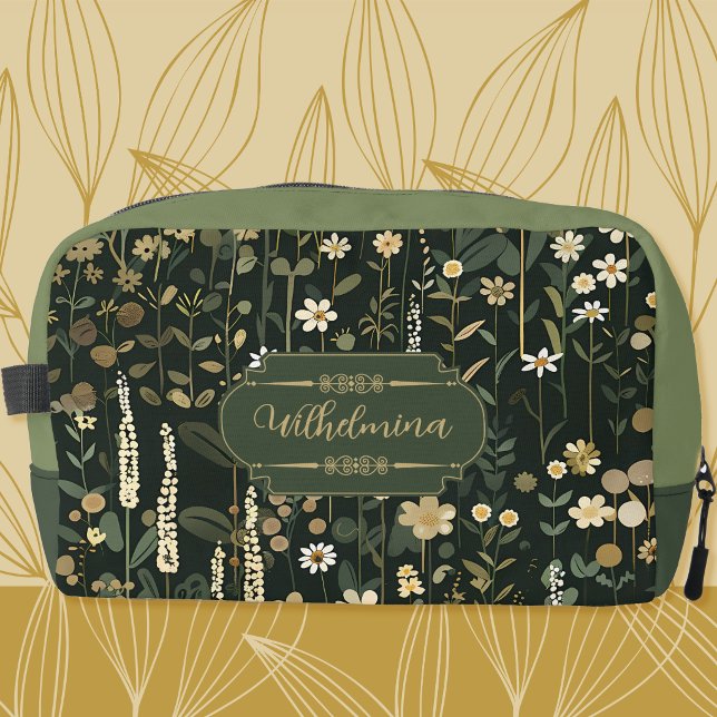 Wilhelmina Dark Daisy Floral Dopp Kit (Creator Uploaded)