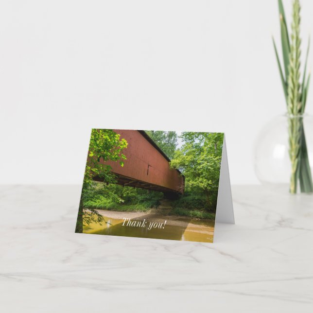 Wilkens Mill Covered Bridge Thank You Card (Front)