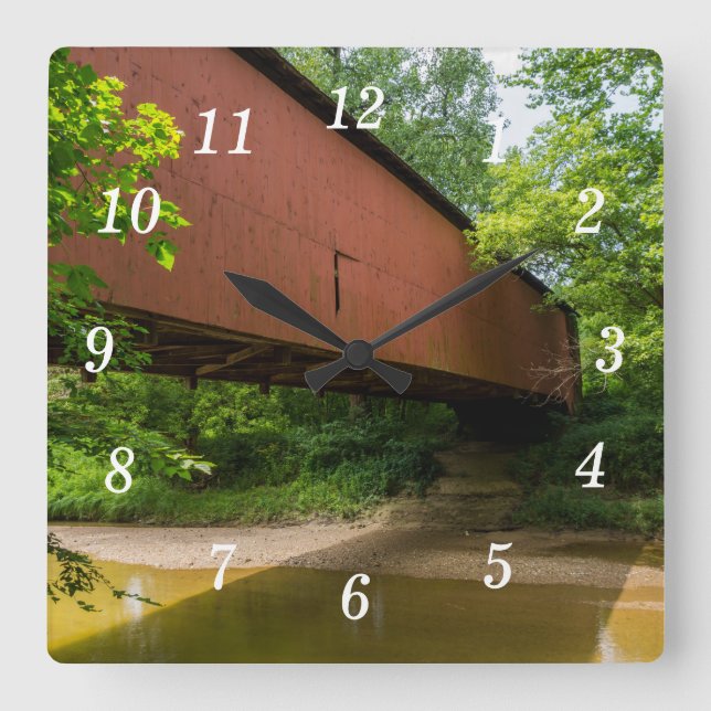 Wilkens Mill Covered Bridge Wall Clock (Front)