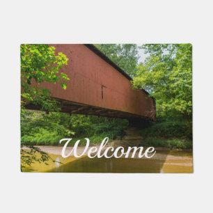 Wilkens Mill Covered Bridge Welcome Doormat
