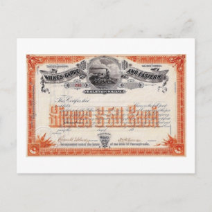 Wilkes Barre & Eastern Railroad Stock Vintage Postcard