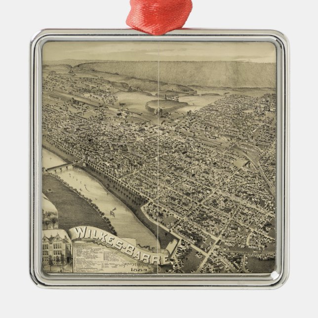 Wilkes-Barre, Pennsylvania (1889) Metal Tree Decoration (Front)