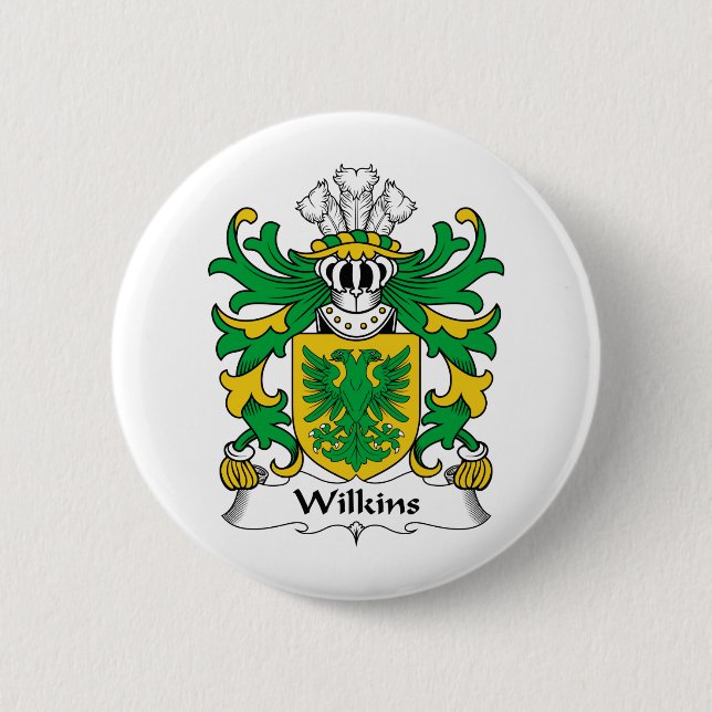 Wilkins Family Crest 6 Cm Round Badge (Front)