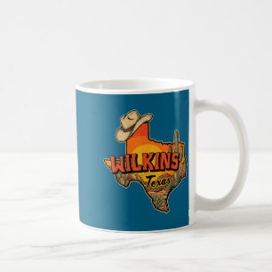 Wilkins Texas Vintage Cowboy Hat Desert Cactus Sun Coffee Mug