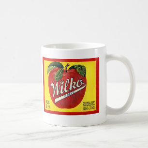 Wilko Brand Apples Vintage Label Coffee Mug