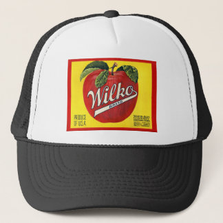 Wilko Brand Apples Vintage Label Trucker Hat