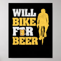Will Bike For Beer Lover Cycling Road Bike Funny