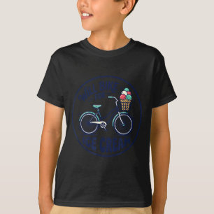 Will Bike for Ice Cream Cute Classic Bicycle Ice T-Shirt