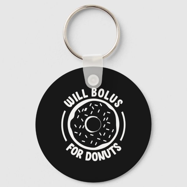 Will Bolus For Doughnuts Fun Diabetes Awareness Di Key Ring (Front)