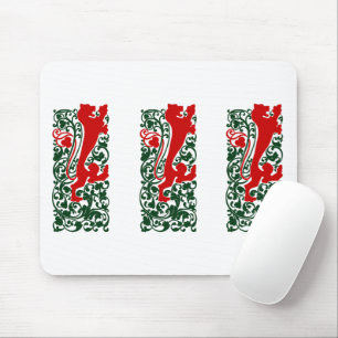 Will Bradley Heraldic Lion Mouse Mat