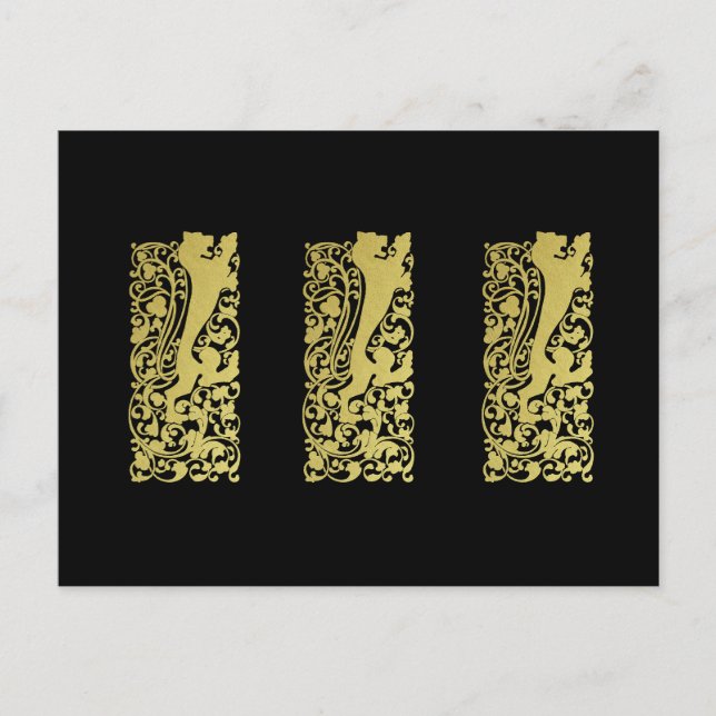 Will Bradley Heraldic Lion Postcard (Front)