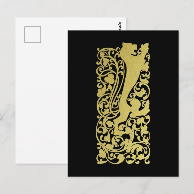 Will Bradley Heraldic Lion Postcard (Front/Back)