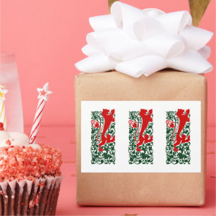 Will Bradley Heraldic Lion Rectangular Sticker