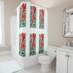 Will Bradley Heraldic Lion Shower Curtain