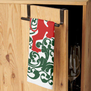 Will Bradley Heraldic Lion Tea Towel