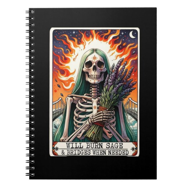 Will Burn Sage Tarot Card Notebook Collection (Front)