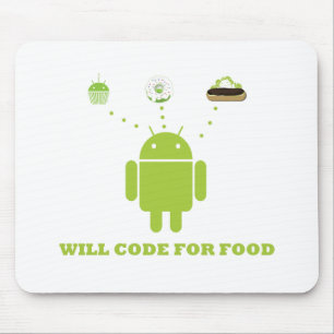 Will Code For Food (Android Software Developer) Mouse Mat