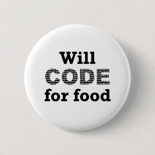 Will Code For Food Button