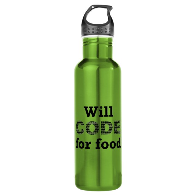 Will Code For Food Liberty Bottle (Front)