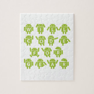 Will Code For Gear (Bugdroid Software Developer) Jigsaw Puzzle