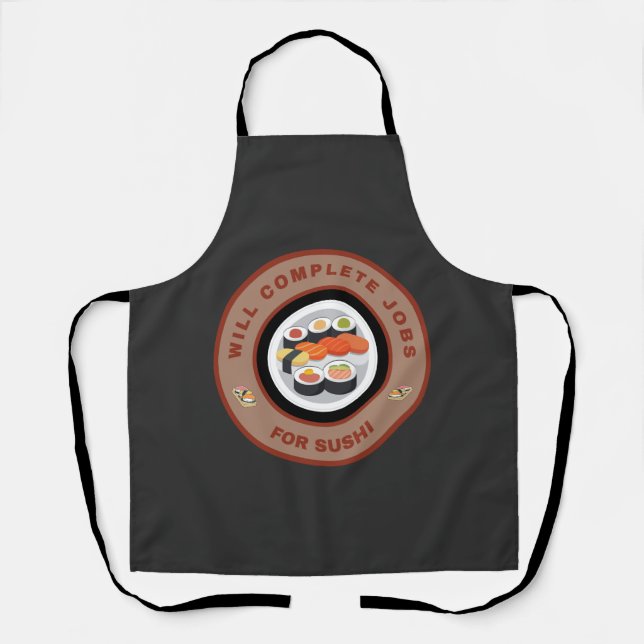 Will complete jobs for Sushi Apron (Front)