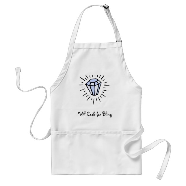 Will Cook for Bling Standard Apron (Front)