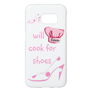 Will Cook for Shoes pink and white