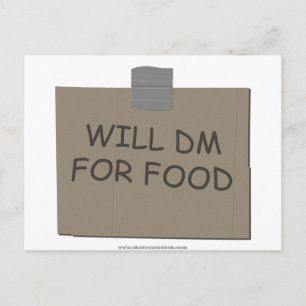 Will DM For Food Postcard