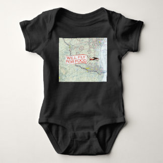 Will Fly for Food Baby Bodysuit