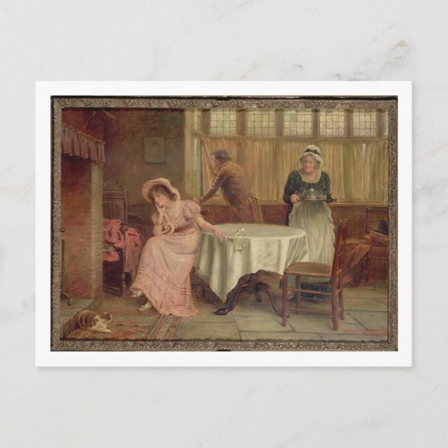 'Will He Come?' (oil on canvas) Postcard (Front)