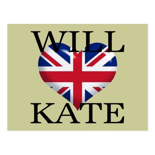 Will Heart Kate 1 Postcard
