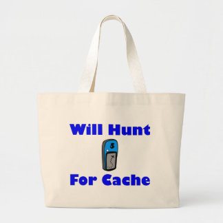 Will Hunt for Cache Large Tote Bag