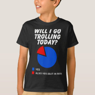 Will I Go Trolling Today Sarcastic Pie Chart Troll T-Shirt